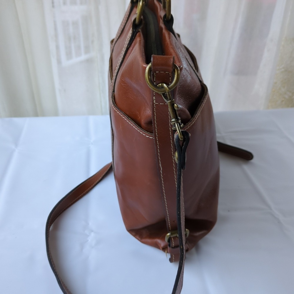 Large Carducci Brown Leather Tote Patricia Nash - Picture 6 of 15